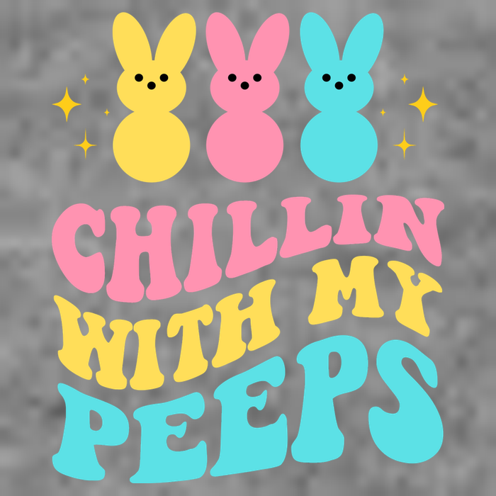 Chillin With My Peeps Cute Easter Wool Snapback Cap