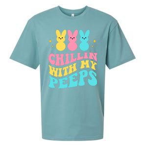 Chillin With My Peeps Cute Easter Sueded Cloud Jersey T-Shirt