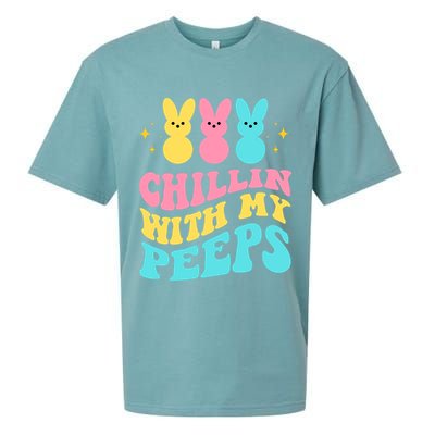 Chillin With My Peeps Cute Easter Sueded Cloud Jersey T-Shirt