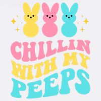 Chillin With My Peeps Cute Easter Garment-Dyed Sweatshirt