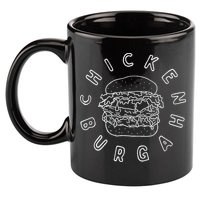 Claytons World Merch Chicken Burgah 11oz C Handle Ceramic Mug