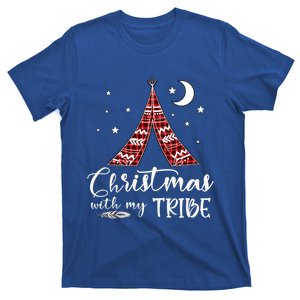 Christmas With My Tribe Red Plaid Family Matching Outfit Cute Gift T-Shirt