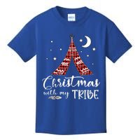 Christmas With My Tribe Red Plaid Family Matching Outfit Cute Gift Kids T-Shirt