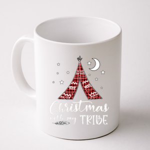 Christmas With My Tribe Red Plaid Family Matching Outfit Cute Gift Coffee Mug