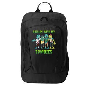 Chillin With My Zombies Halloween City Backpack