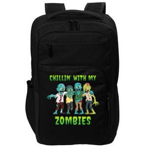 Chillin With My Zombies Halloween Impact Tech Backpack