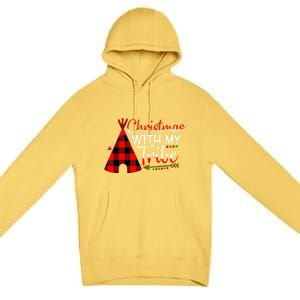 Christmas With My Tribe Red Plaid Family Matching Outfit Gift Premium Pullover Hoodie