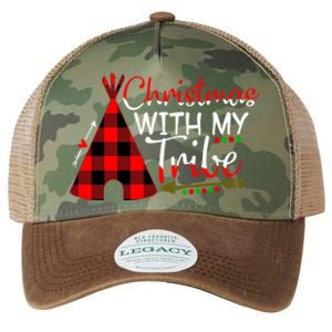 Christmas With My Tribe Red Plaid Family Matching Outfit Gift Legacy Tie Dye Trucker Hat