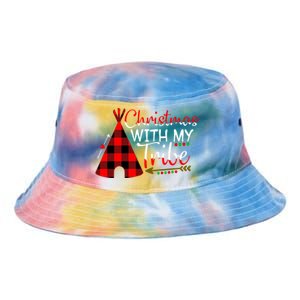 Christmas With My Tribe Red Plaid Family Matching Outfit Gift Tie Dye Newport Bucket Hat