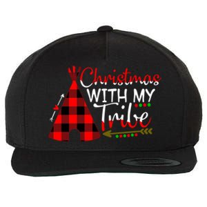 Christmas With My Tribe Red Plaid Family Matching Outfit Gift Wool Snapback Cap