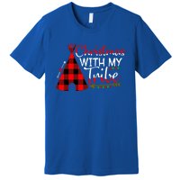 Christmas With My Tribe Red Plaid Family Matching Outfit Gift Premium T-Shirt