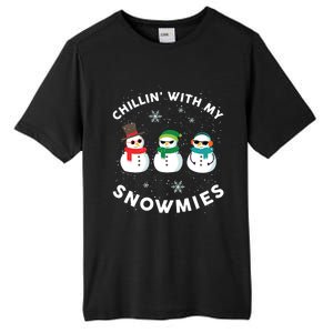 Chillin With My Snowmies Cute Snow Ugly Christmas Sweater Gift Tall Fusion ChromaSoft Performance T-Shirt