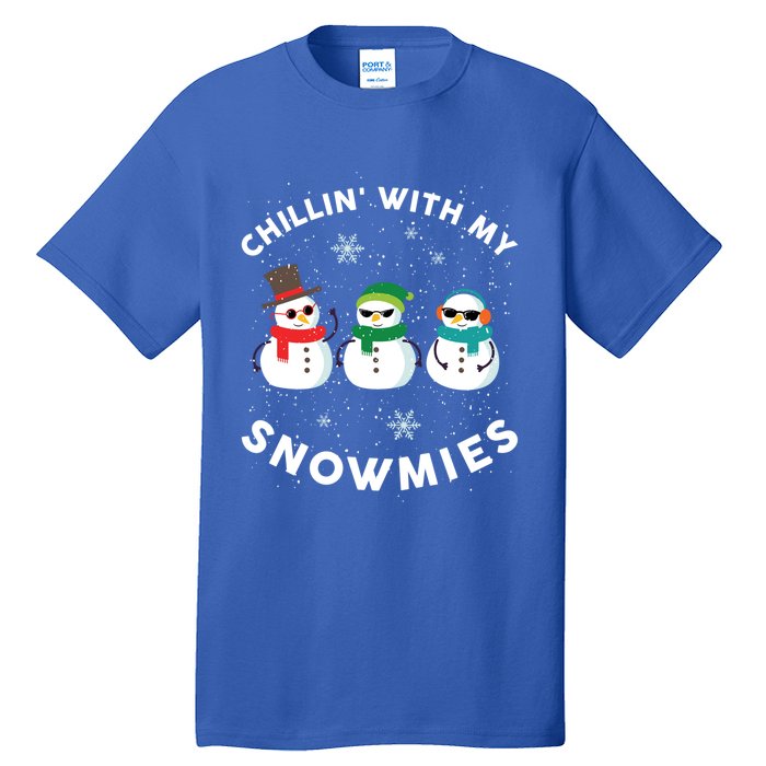 Chillin With My Snowmies Cute Snow Ugly Christmas Sweater Gift Tall T-Shirt