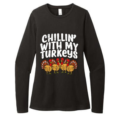 Chillin With My Turkeys Womens CVC Long Sleeve Shirt