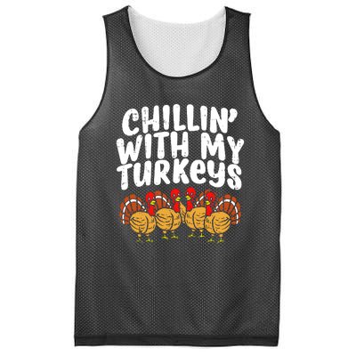 Chillin With My Turkeys Mesh Reversible Basketball Jersey Tank