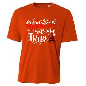 Christmas With My Tribe Red Plaid Family Matching Outfit Gift Cooling Performance Crew T-Shirt