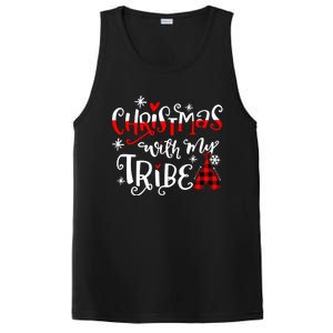 Christmas With My Tribe Red Plaid Family Matching Outfit Gift PosiCharge Competitor Tank