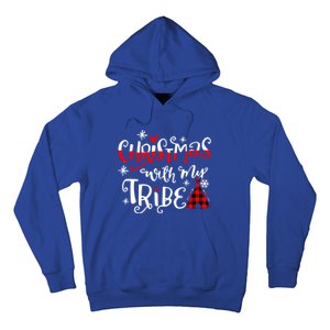 Christmas With My Tribe Red Plaid Family Matching Outfit Gift Hoodie