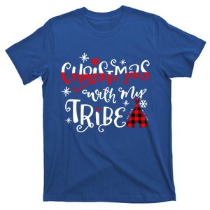 Christmas With My Tribe Red Plaid Family Matching Outfit Gift T-Shirt