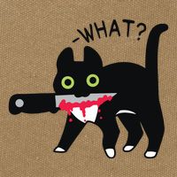 Cat What Murderous Tuxedo Cat With Knife Halloween Costume Cotton Canvas Backpack
