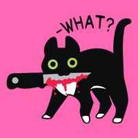 Cat What Murderous Tuxedo Cat With Knife Halloween Costume Stripe Pom Pom Beanie