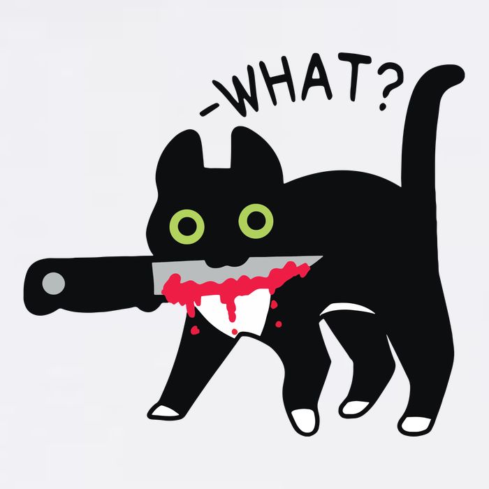 Cat What Murderous Tuxedo Cat With Knife Halloween Costume Garment-Dyed Sweatshirt