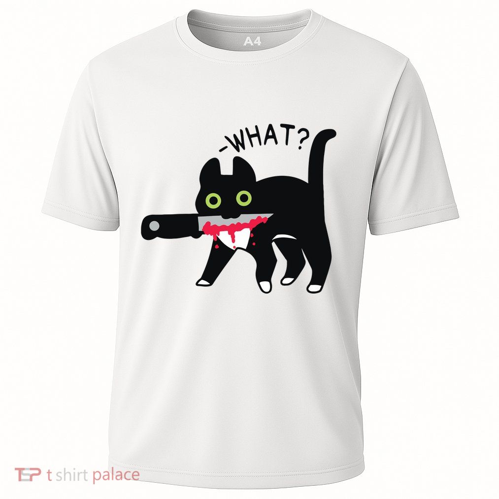 Cat What Murderous Tuxedo Cat With Knife Halloween Costume Cooling Performance Crew T-Shirt