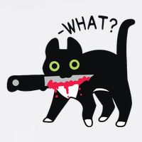 Cat What Murderous Tuxedo Cat With Knife Halloween Costume Sustainable Bucket Hat