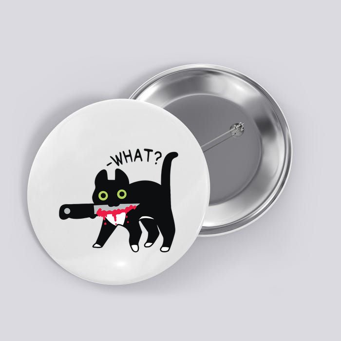 Cat What Murderous Tuxedo Cat With Knife Halloween Costume Button
