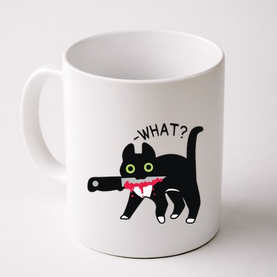 Cat What Murderous Tuxedo Cat With Knife Halloween Costume Mug