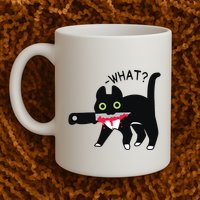 Cat What Murderous Tuxedo Cat With Knife Halloween Costume Mug