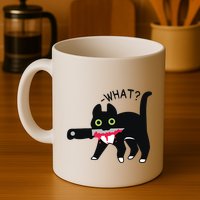 Cat What Murderous Tuxedo Cat With Knife Halloween Costume Mug