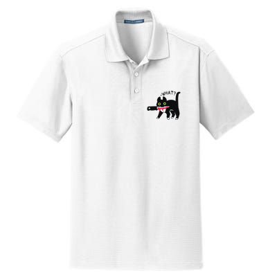 Cat What Murderous Tuxedo Cat With Knife Halloween Costume Dry Zone Grid Polo