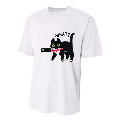 Cat What Murderous Tuxedo Cat With Knife Halloween Costume Youth Performance Sprint T-Shirt