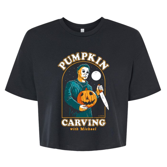 Carving With Michael Bella+Canvas Jersey Crop Tee