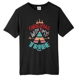 Christmas With My Tribe Red Plaid Family Matching Outfit Gift Tall Fusion ChromaSoft Performance T-Shirt