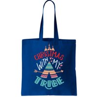 Christmas With My Tribe Red Plaid Family Matching Outfit Gift Tote Bag