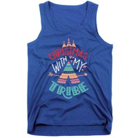 Christmas With My Tribe Red Plaid Family Matching Outfit Gift Tank Top