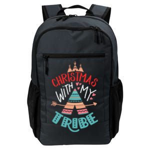 Christmas With My Tribe Red Plaid Family Matching Outfit Gift Daily Commute Backpack