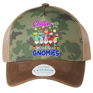 Chillin With My Second Grade Gnomies Christmas Gift Legacy Tie Dye Trucker Hat