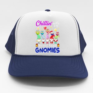 Chillin With My Second Grade Gnomies Christmas Gift Trucker Hat