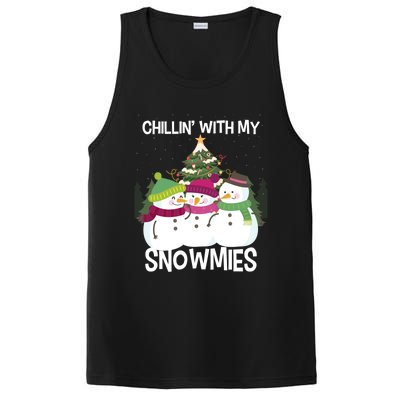 Chillin' With My Snowmies Xmas Snow Gift PosiCharge Competitor Tank