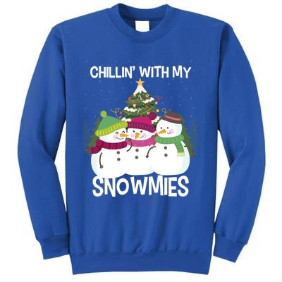 Chillin' With My Snowmies Xmas Snow Gift Sweatshirt