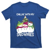 Chillin' With My Snowmies Xmas Snow Gift T-Shirt