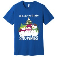 Chillin' With My Snowmies Xmas Snow Gift Premium T-Shirt