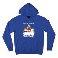 Chillin' With My Snowmies Xmas Snow Gift Tall Hoodie