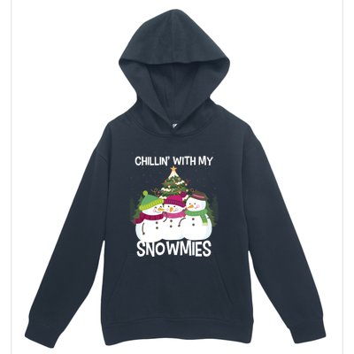 Chillin' With My Snowmies Xmas Snow Gift Urban Pullover Hoodie