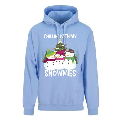 Chillin' With My Snowmies Xmas Snow Gift Unisex Surf Hoodie