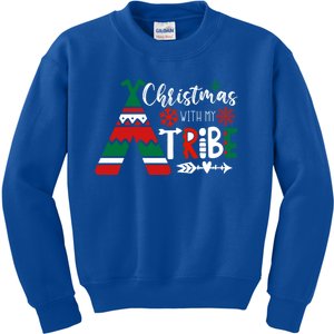 Christmas With My Tribe Red Plaid Family Matching Outfit Gift Kids Sweatshirt