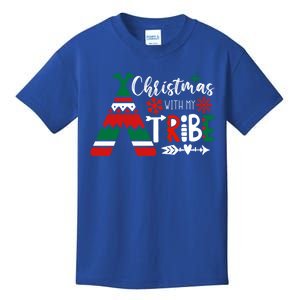 Christmas With My Tribe Red Plaid Family Matching Outfit Gift Kids T-Shirt